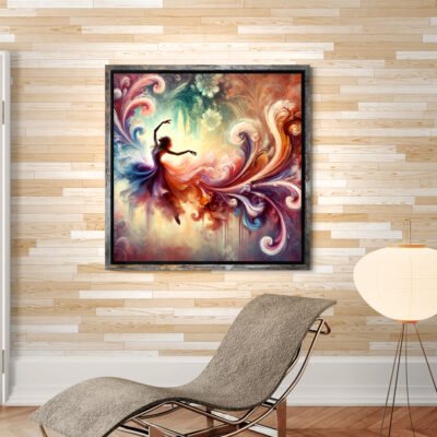 Ethereal Dance of Colors - Abstract Art Print 04 Ethereal Dance of Colors | Abstract Figurative Wall Art with Flowing Motion