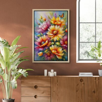 Blooming Elegance- Vibrant Floral Impressionist Art Print