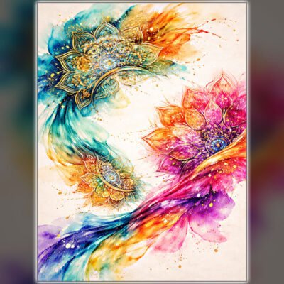 Vibrant Sacred Geometry Wall Art – Mandala Fragment Design Web Vibrant Sacred Geometry Wall Art – Mandala Fragment Design