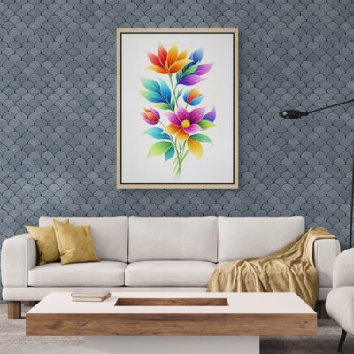 Colorful Floral Mandala Wall Art Set - Modern Botanical Prints in Vibrant Harmony