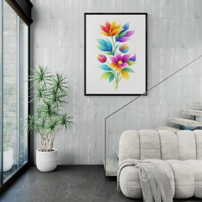 Colorful Floral Mandala Wall Art Set - Modern Botanical Prints in Vibrant Harmony