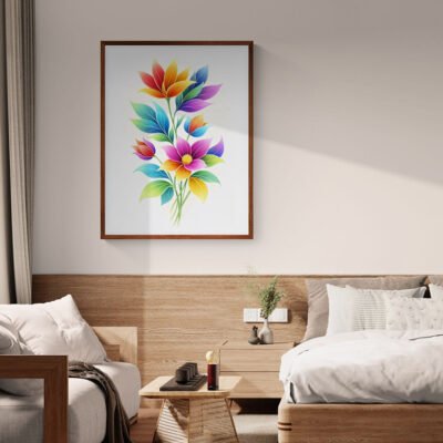 Colorful Floral Mandala Wall Art Set - Modern Botanical Prints in Vibrant Harmony