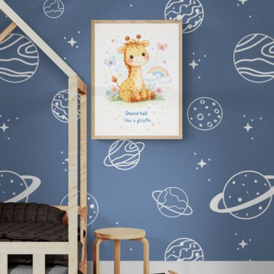 WE Cute Giraffe Wall Art for Kids Room Stand Tall Giraffe Nursery Poster 04 Cute Giraffe Wall Art for Kids Room | Stand Tall Giraffe Nursery Poster