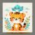 WE Cute Tiger Cub with Bird – Adorable Kids Animal Illustration Wall Art 01 Cute Tiger Cub with Bird | Adorable Kids Animal Illustration Wall Art