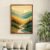 Flat Sunrise Mountain Wall Art  Minimal Nature Landscape  Calm Earth Tone Decor
