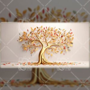 WE Golden Tree of Life Wall Art with Autumn Leaves – Elegant Luxury Nature Artwork 01 Golden Tree of Life Wall Art with Autumn Leaves | Elegant Luxury Nature Artwork
