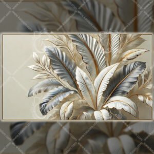 WE Ivory Botanical Elegance – Soft Neutral Leaf Wall Art for Calm Modern Interiors 01 Ivory Botanical Elegance - Soft Neutral Leaf Wall Art for Calm Modern Interiors