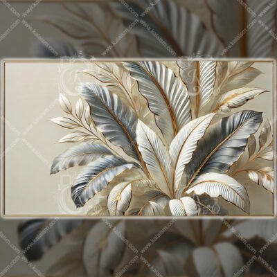 Ivory Botanical Elegance - Soft Neutral Leaf Wall Art for Calm Modern Interiors