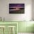 Purple Twilight Over Alpine Lake – Serene Mountain Landscape Wall Art 05 Purple alpine lake landscape wall art above green kitchen cabinets