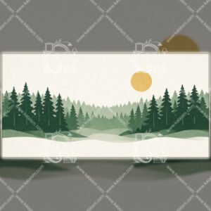 WE Silent Forest at Dawn – Serene Misty Pine Landscape Wall Art 01 Silent Forest at Dawn | Serene Misty Pine Landscape Wall Art