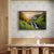 Sunlit Mountain Valley with Waterfall | Serene Nature Landscape Wall Art